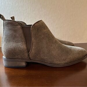 Michael Kors Brown Distressed Leather Ankle Boots